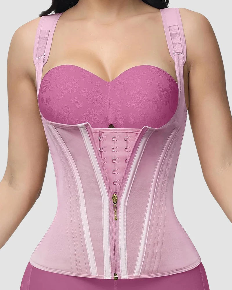 ShapeShasy®-Double Waistband Corset Vest Waist Trainer