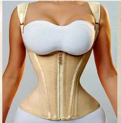 ShapeShasy®-Double Waistband Corset Vest Waist Trainer